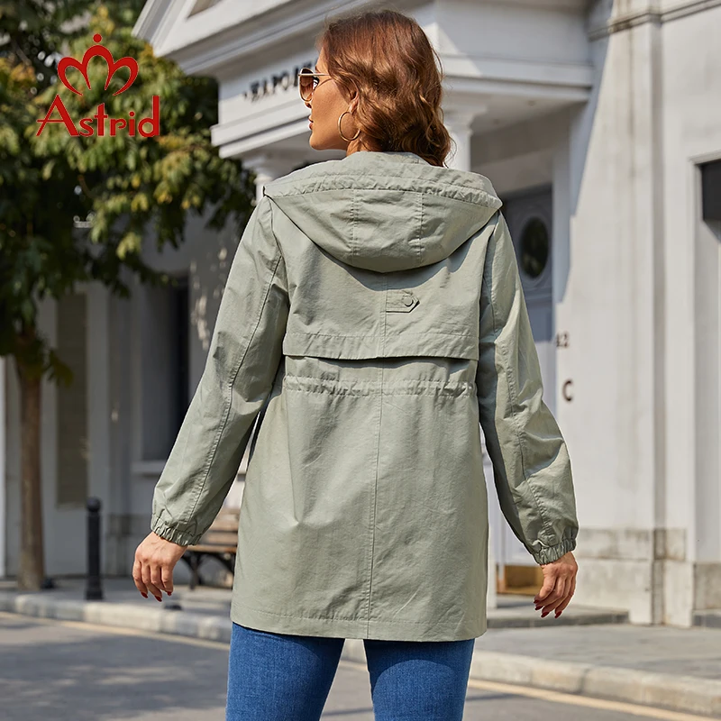 Imagem -05 - Astrid Novo Cabolsa de Trincheira Feminino Jaqueta Tamanho Grande com Capuz Blusão Casual Cabolsa Feminino Outerwear Primavera 2023 As10157