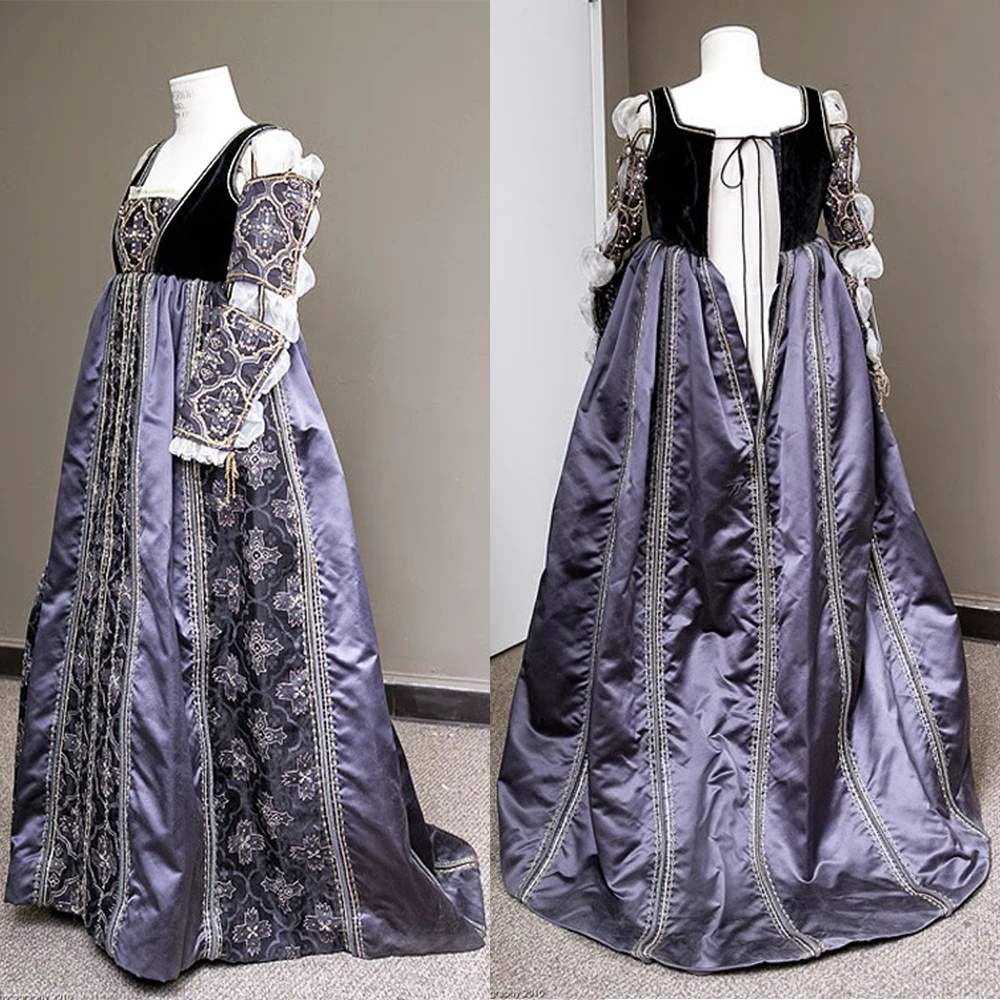 1500er Jahre Prinzessinnen-Gehkleid Italien Renaissance Borgia Kostüm Tudor Elisabethanisches Königin-Teeballkleid Theater Reenactment