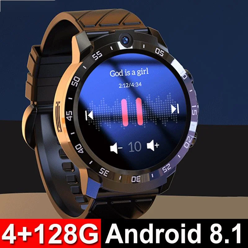 New Smart Watch 2023 GPS 4G 1.6'' 400*400 HD Screen 4+128GB Dual Camera 1000mAh SIM Card Wi-Fi Android 8 Men Smartwatch