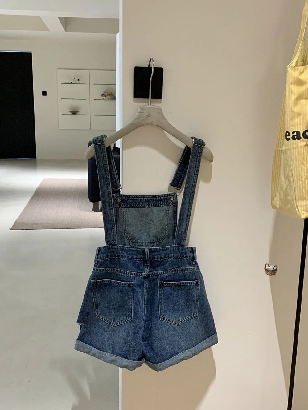 

Retro Korean High Waist Denim Overalls Women's Summer Small Size Versatile Short Pants Slimming High Waist Shorts
