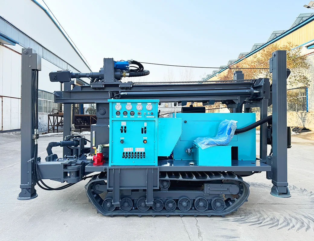 Pompa pneumatica montata su cingoli per perforazione di pozzi d'acqua DTH sotterranei profonde da 180 m alimentata a diesel approvata CE personalizzata