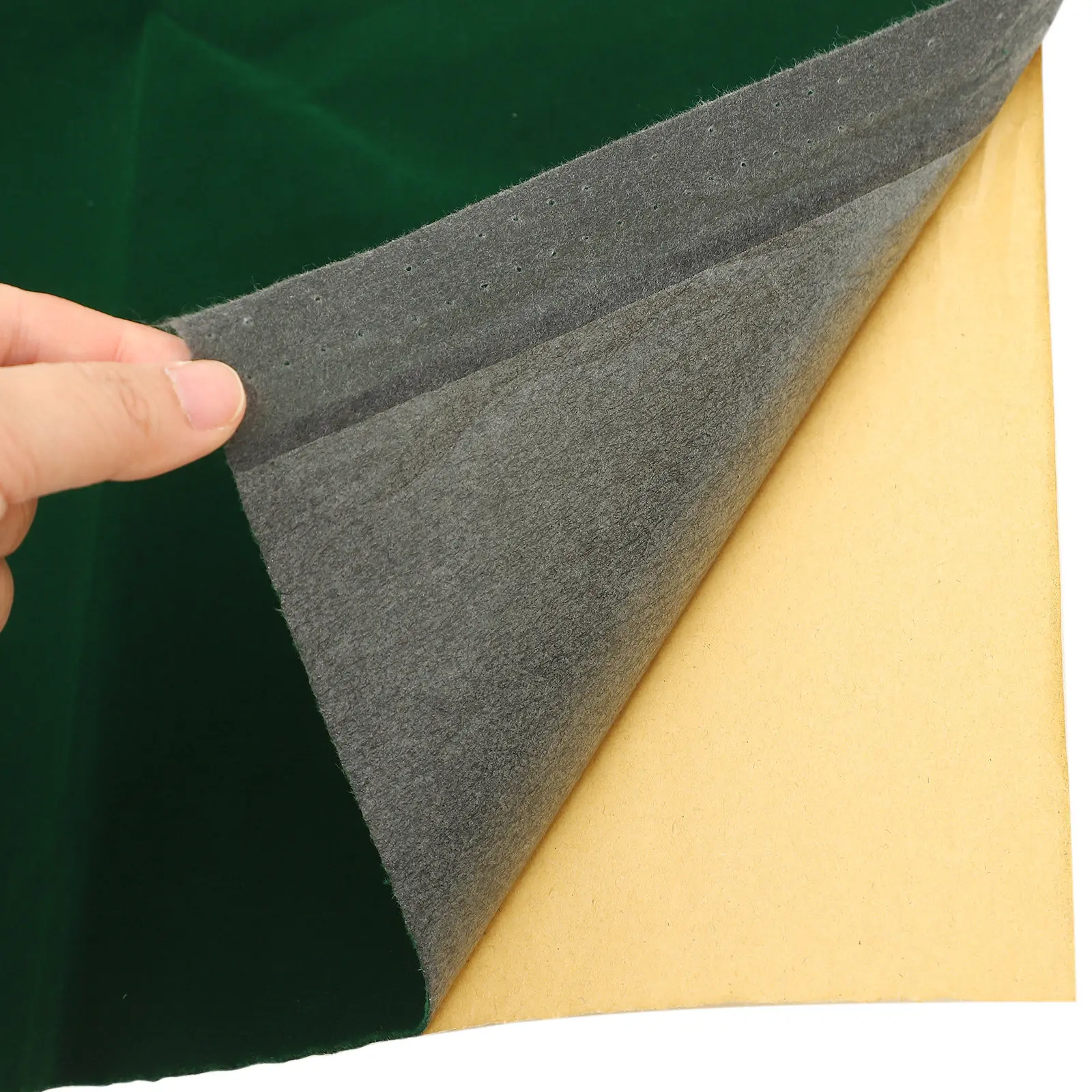 Self Adhesive Jewelry Box Liner Fabric Bright Green Sticky Liner for Drawer Jewelry Display Case Lining Self Adhesive Felt - view 3