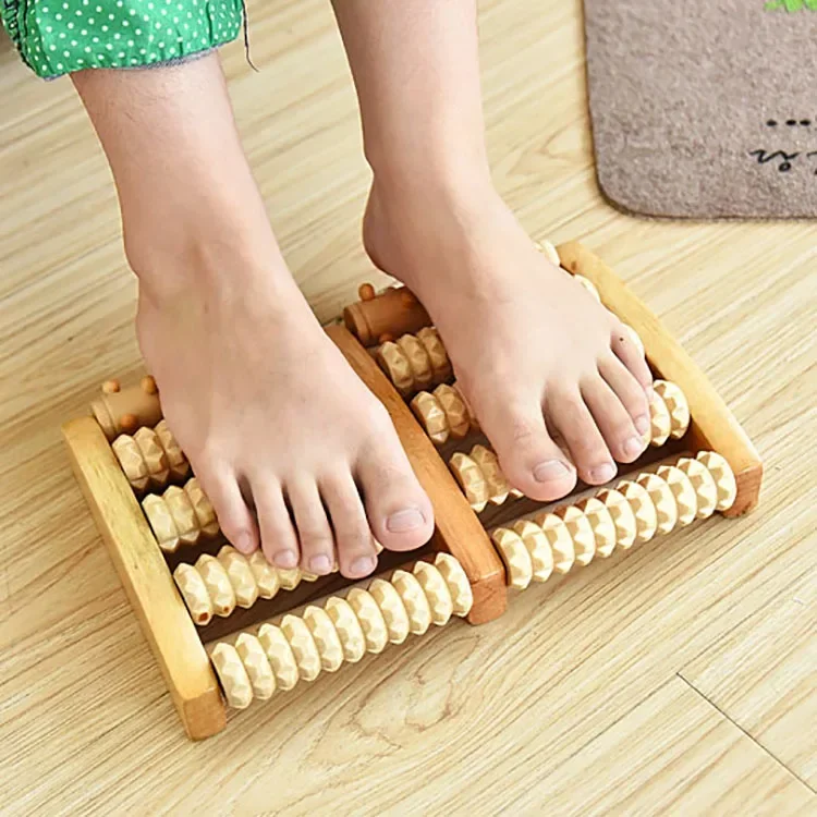 Wooden Foot Massager Roller Reflexology for Stress Fitness Health Care Feet Massager  Roller Pain Relief Massage