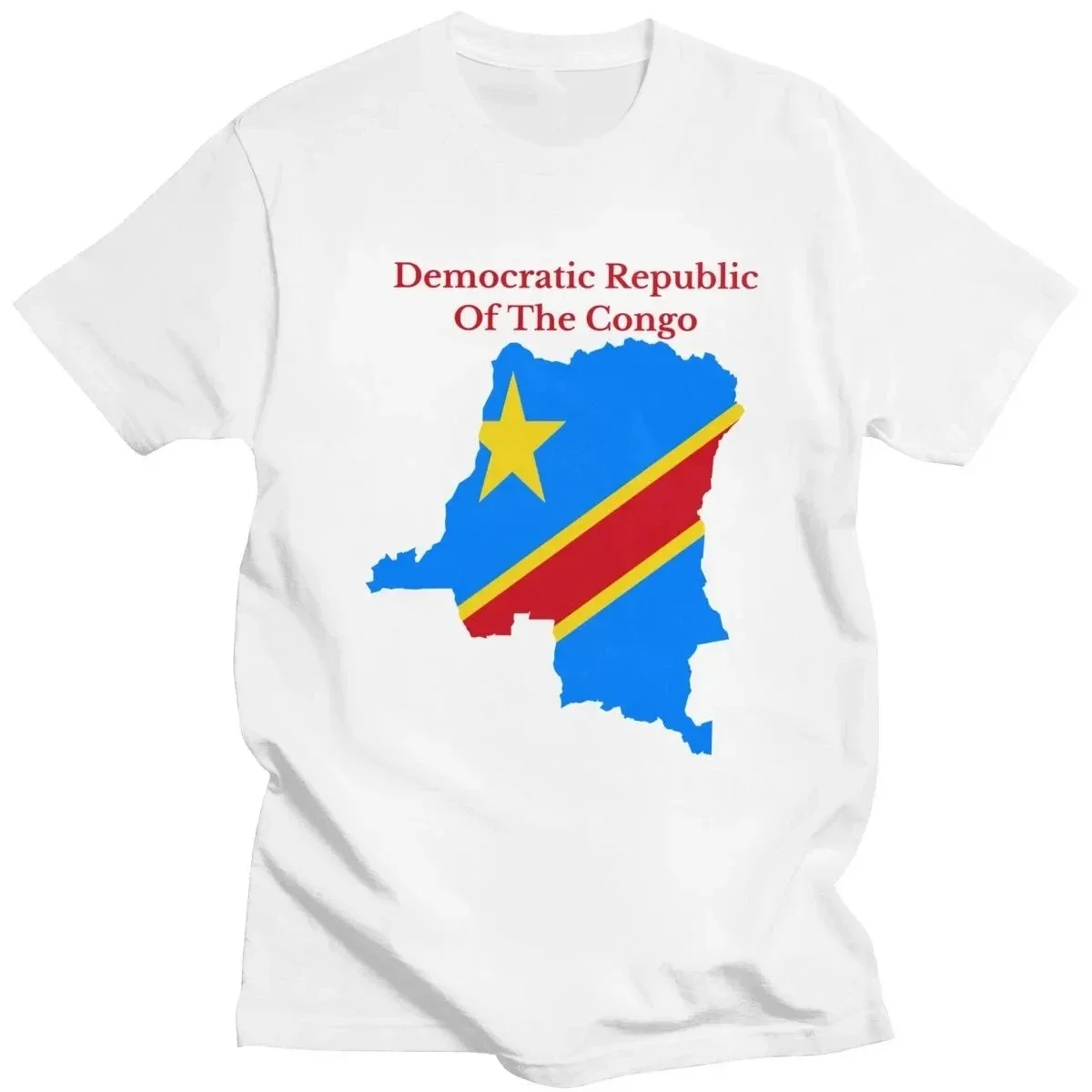 Short Sleeve Crew Neck Casual Tops Gorgeous Tshirt harajuku LE Men Democratic Republic Of The Congo Flag Map T Shirts