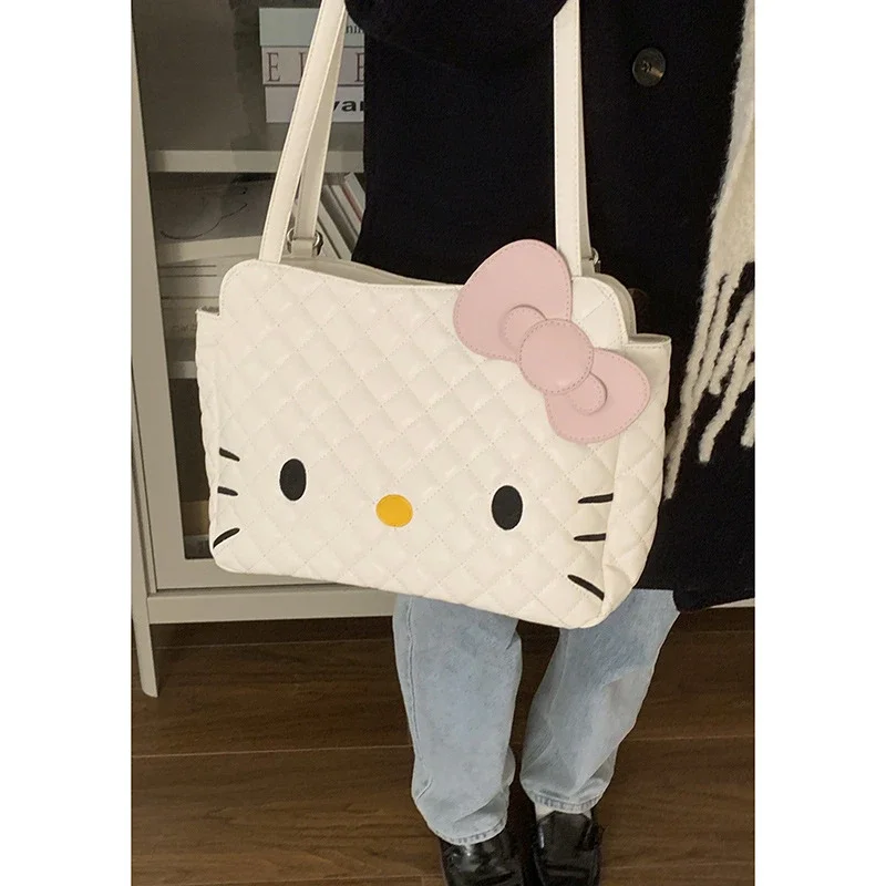 NEW Sanrio Hello Kitty Shoulder Bag Cartoon Anime Cute Large Capacity Women Leisure Daily Commuting Bag Girls Holiday Gifts