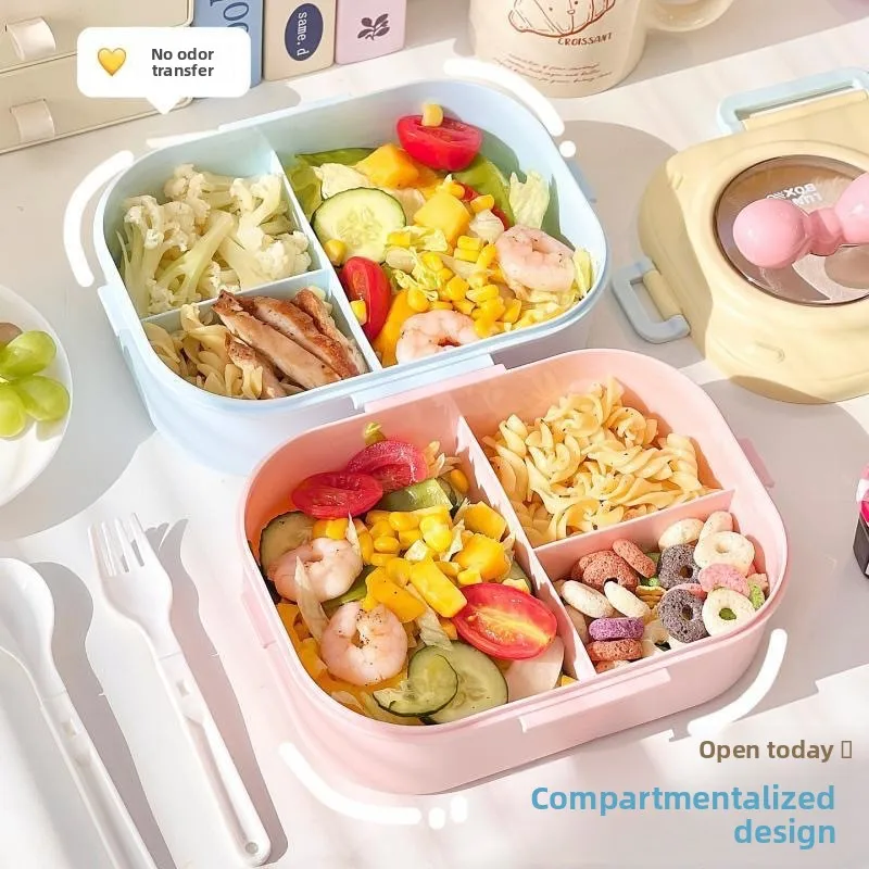 Lancheira macaron fofa, trabalhadores de escritório, estudantes, meninas, lancheira distraída, caixa bento, caixa de embalagem simples para meninas