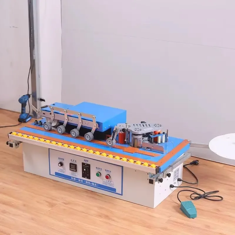 【Popular】Woodworking Machinery High Performance Manual Edge Trimming Polishing Straight And Round Edge Banding Machine
