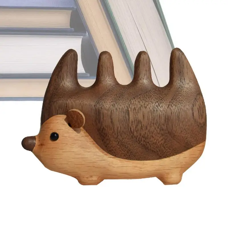 Wooden Massage Comb Hedgehog Wide Tooth Hair Comb Anti-Static Hair Comb Massage Comb Gift for Women Men Relaxing Massage