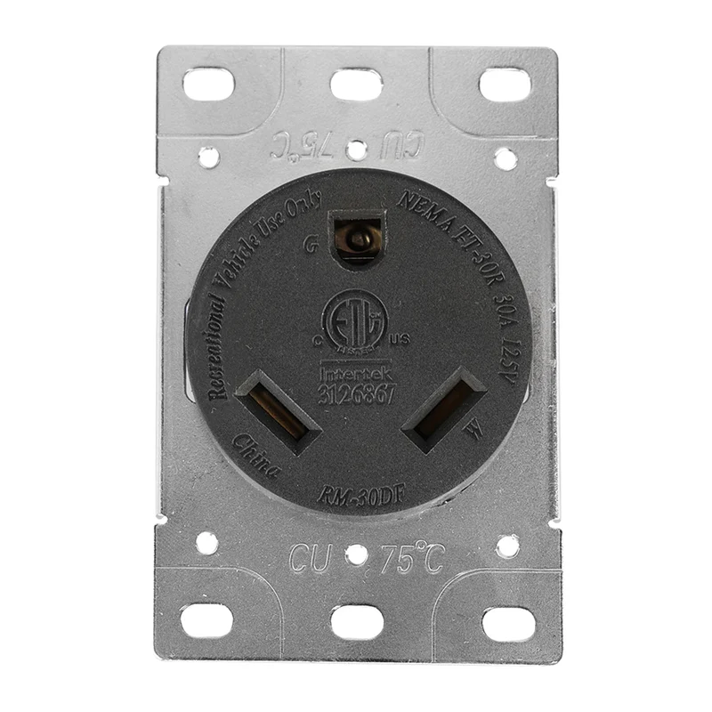 

NEMA TT-30R 30A 125VAmerican 125V 30A US Generator plug socket Anti-off industrial power plug socket inline wire