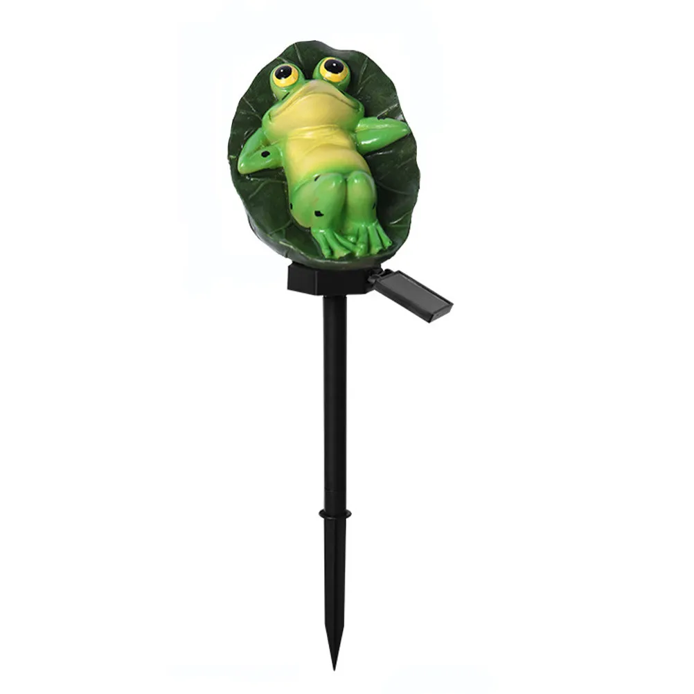 

Солнечный светильник-лягушка для сада, компактный, на солнечной батарее, для ландшафтного освещения, декор для патио, двора, газона