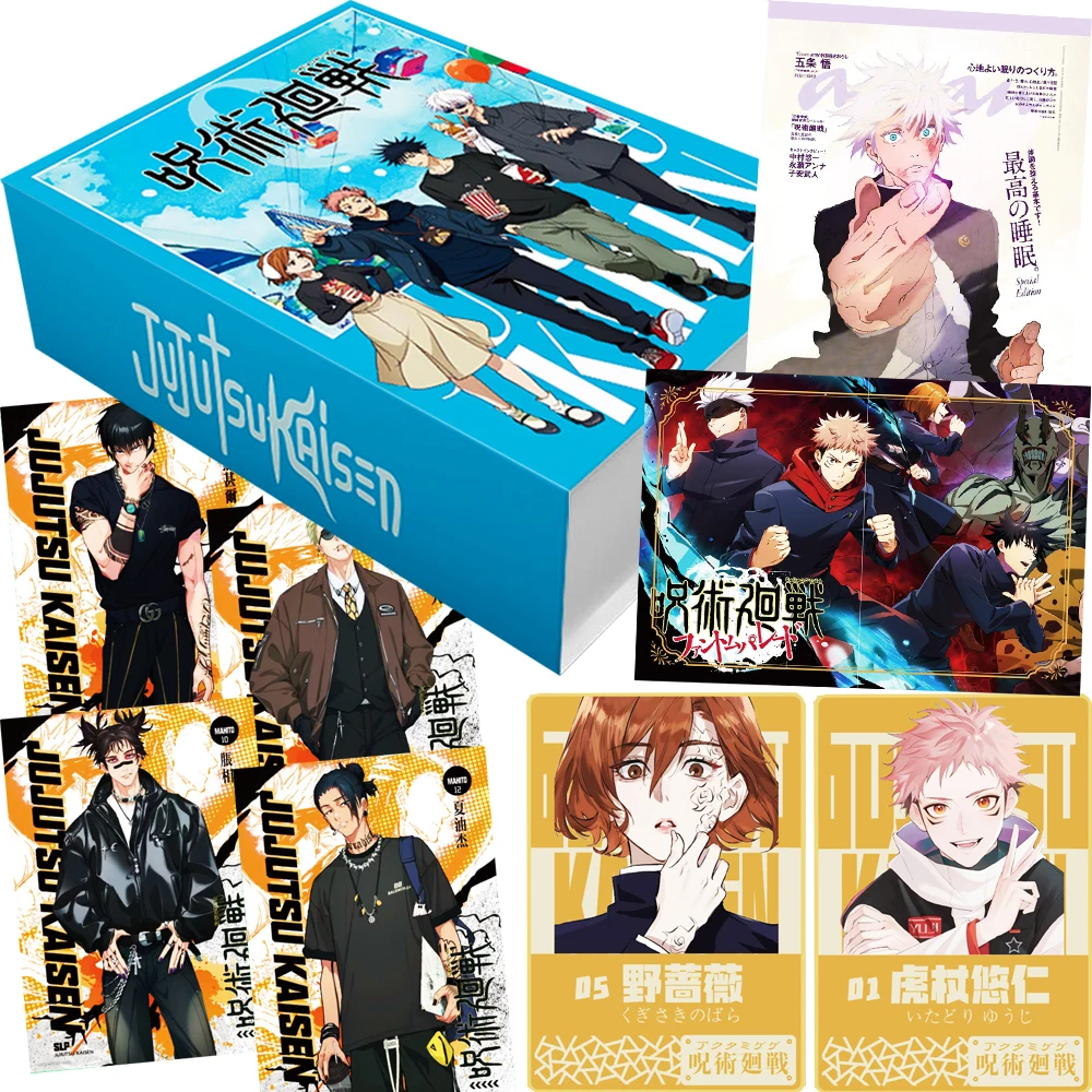 الجملة Jujutsu Kaisen جمع بطاقات اليابانية الخيال مغامرة أنيمي الساخن الشكل عالية الجودة رائعة بطاقات معدنية الهدايا