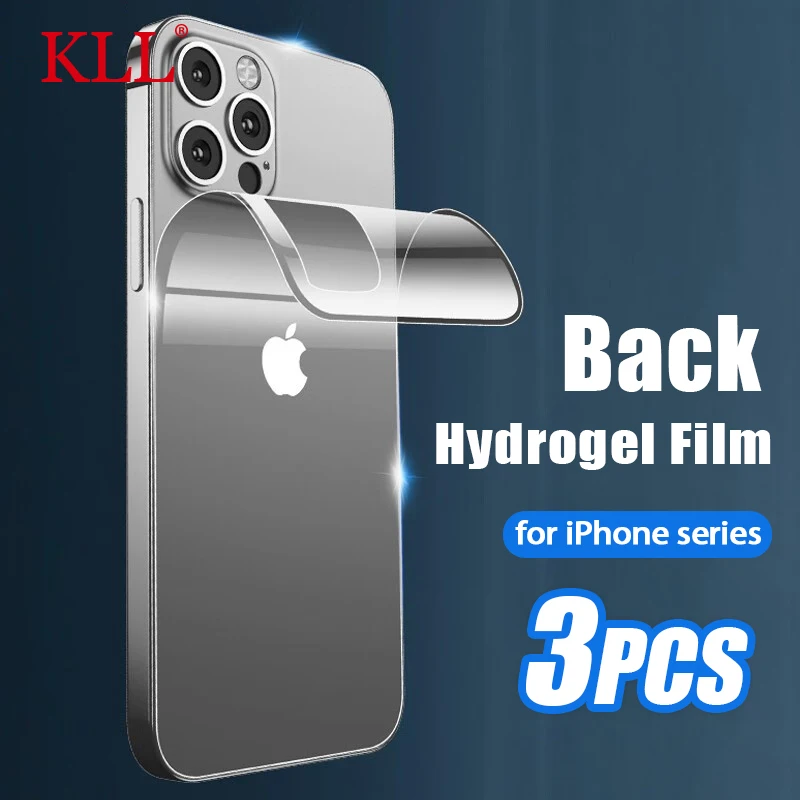 

3Pcs Protective Back Silicone Soft Hydrogel Film For iPhone 16 15 14 13 Pro Max Screen Protectors for iPhone15 Pro 14 Plus Film