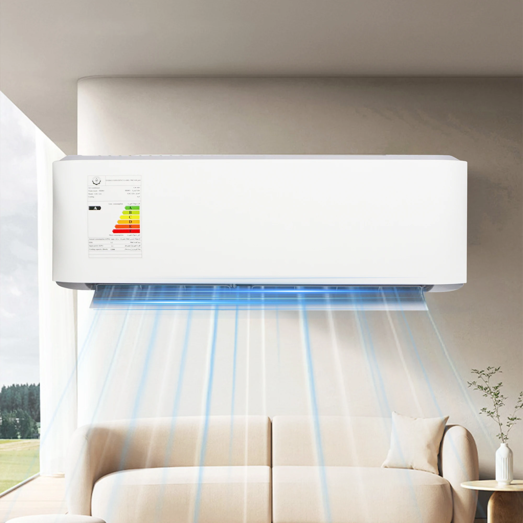 110V 60HZ 12000BTU Tropical Air Conditioner Wall Mounted Refrigeration Air Conditioner South America Air Conditioner