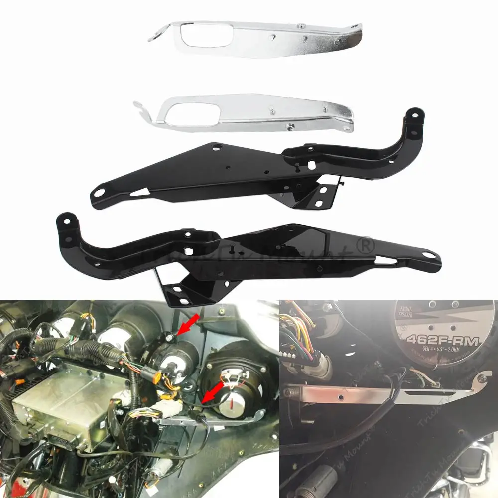 

Motorcycle Accessories Batwing Inner Fairing Support Mount Speaker Bracket Holder Steel For Harley Electra Street Glide 1996-13