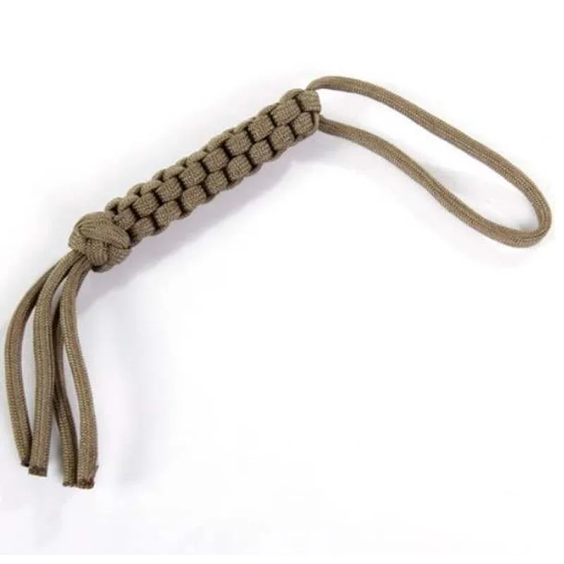 Paracord Square Weave Knife Lanyard--Khaki