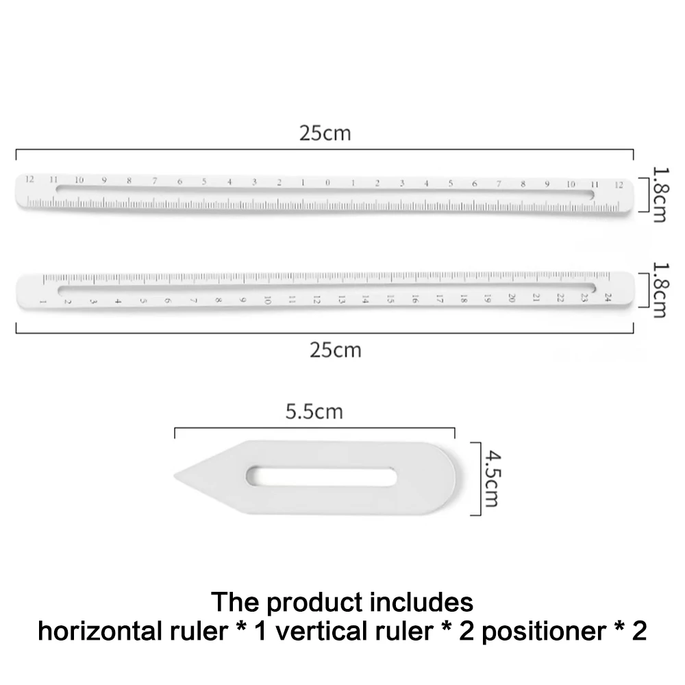 Pottery tools. Measurement Combination Tool Set Multifunctional Depth Thickness Caliber Measurer Plastic Straight Ruler