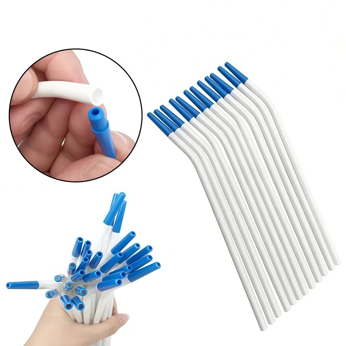 50/100pcs Disposable Dental Clinic Surgical Suction Tips Dental Surgical Aspirator Suction Tube Clinic Saliva Suction Tools