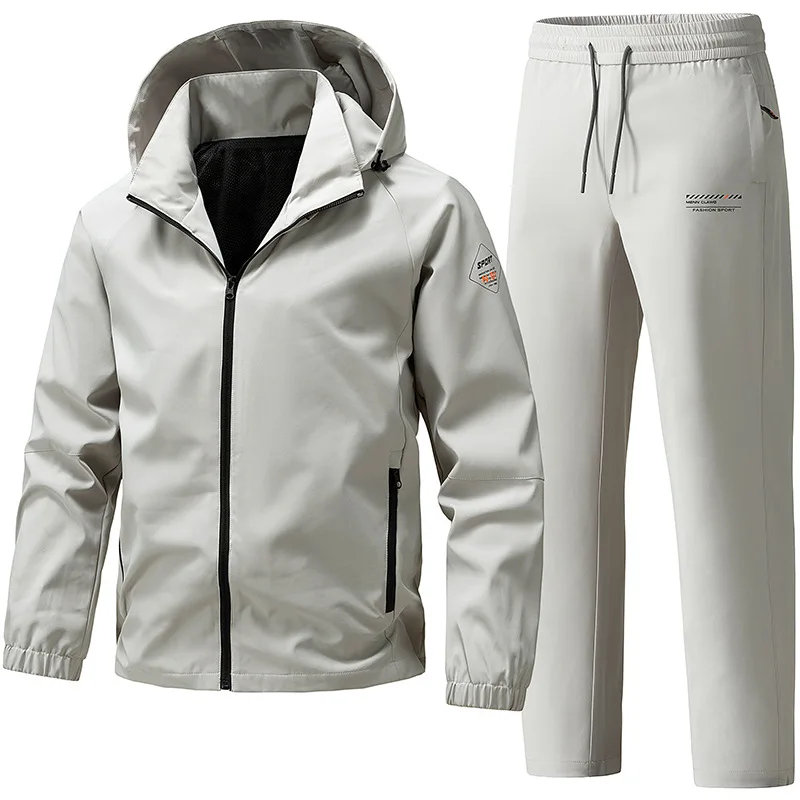 Men's 2025 Autumn Casual Outdoor Fashion Hooded Jacket Sportswear Workwear Two-Piece Set New Jacket Suit for Men