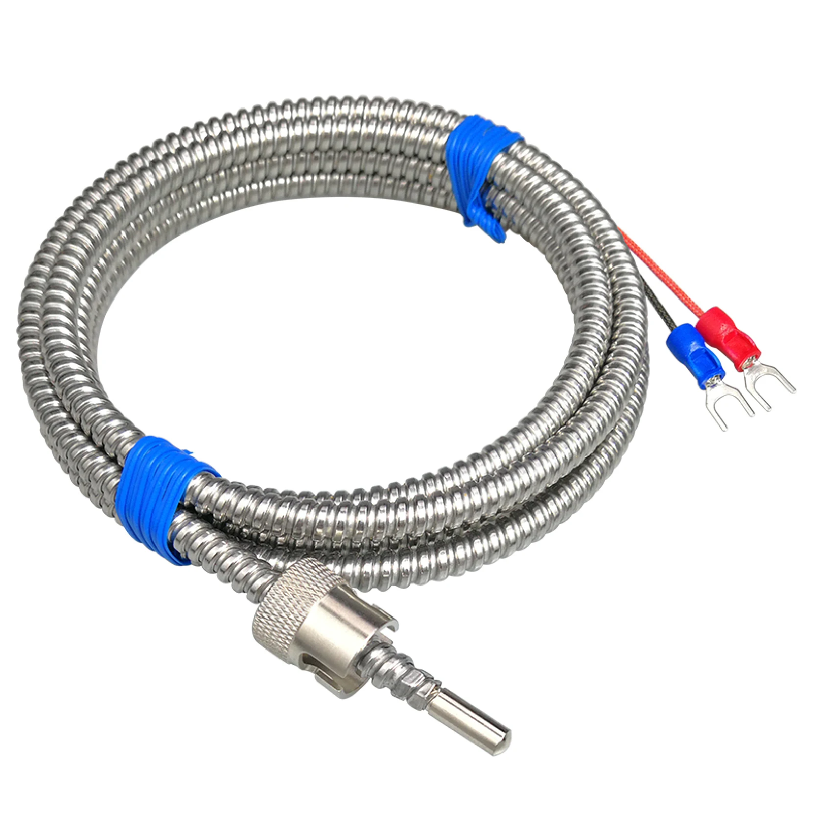 K Type J Type Thermocouple Adjustable Probe for Industrial Heater Injection Molding Machine Use Temperature Sensor PT100 1m 2m