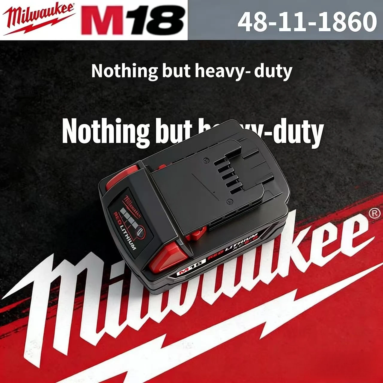 

Milwaukee Battery M18,5AH,6Ah,Milwaukee Charger,M18B6 M18B5 48-11-1860, 48-11-1850, 48-11-1840,Replacement Tool Lithium Battery