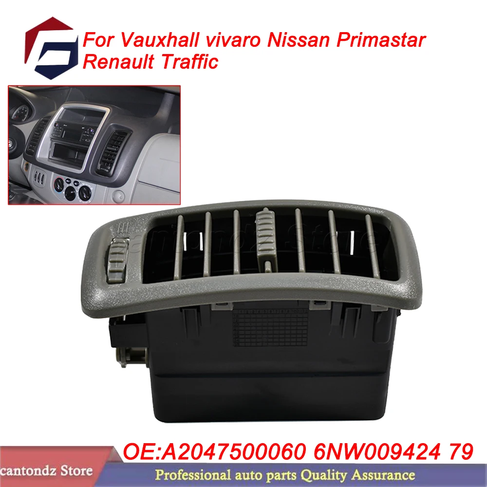 7701054458 For Vauxhall vivaro Nissan Primastar Renault Traffic Dash Air Vent Black Or Gray Heating Grille Diffuser Center Panel