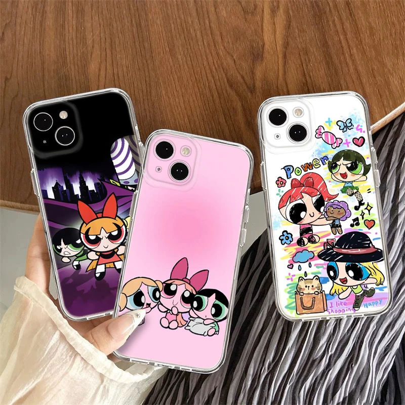 The P-Powerpuff Girls Soft Case for LG K71 K8 Plus K9 Lite Q510 K92 Q92 Stylo 6 7 V40 V50 V60  G9 X4 Q61 Q60