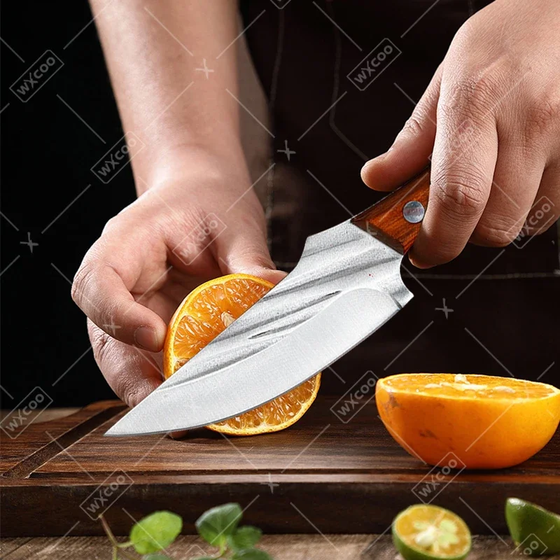 WXCOO Hand-Forged Butcher Knives Sharp BBQ Kitchen Chef Knife Multipurpose Bottle Opener Forged Utility Knife Fruit Cutter - view 3