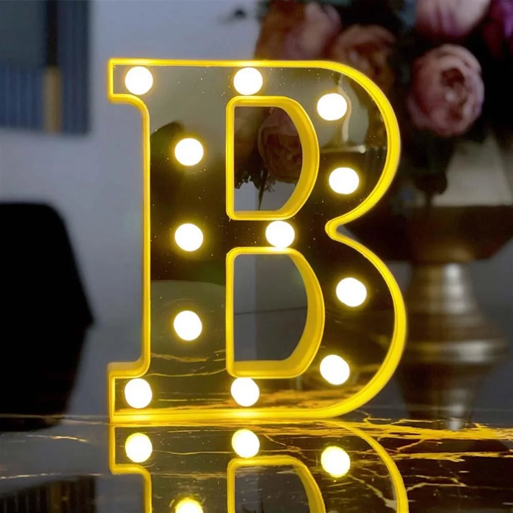 Decorative Led Illuminated 3d Letter B Big Size Organization Birthday, Marriage Proposal, Celebration