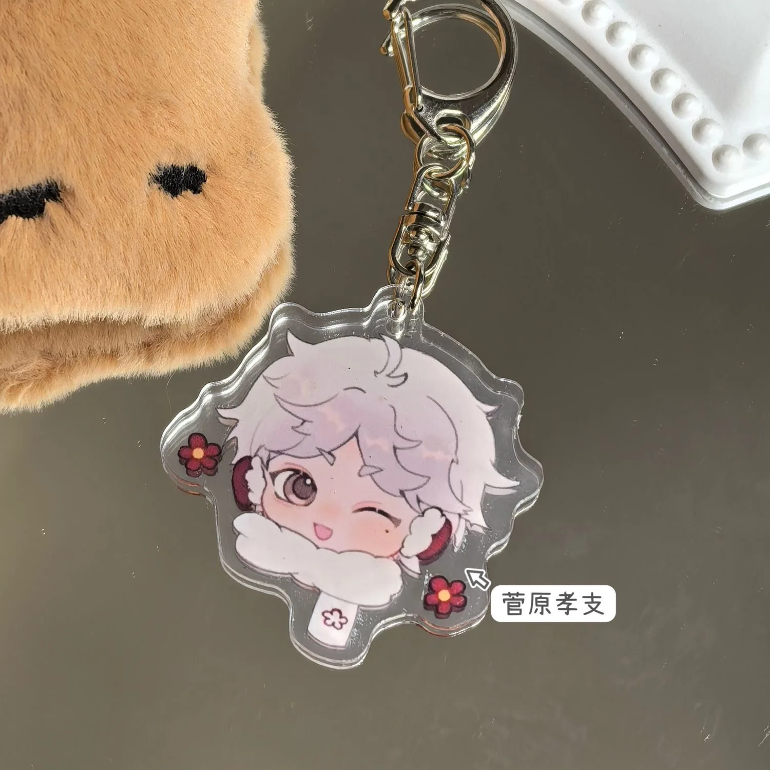 

Anime Haikyuu!! Shoyo Hinata Yu Nishinoya Cosplay Acrylic Super Clear Schoolbag Pendant Keychain Q Version Cute Ambitus