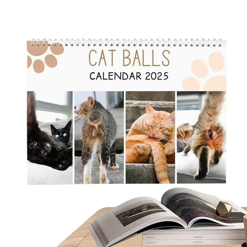 

12 Month Cat Butthole Calendar Cat Balls Wall Calendar Monthly Calendar Wall Decor Thick Paper 12 Month Calendar Cat Butt 2025