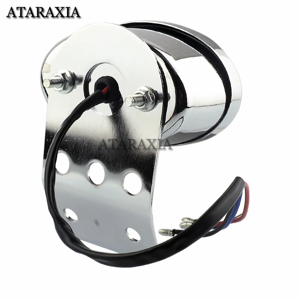 Retro LED Tail Light License Plate Lights Bracket For Harley Brake Stop Lights For Chopper Bobber Taillight Cat Eye Rear Lamp