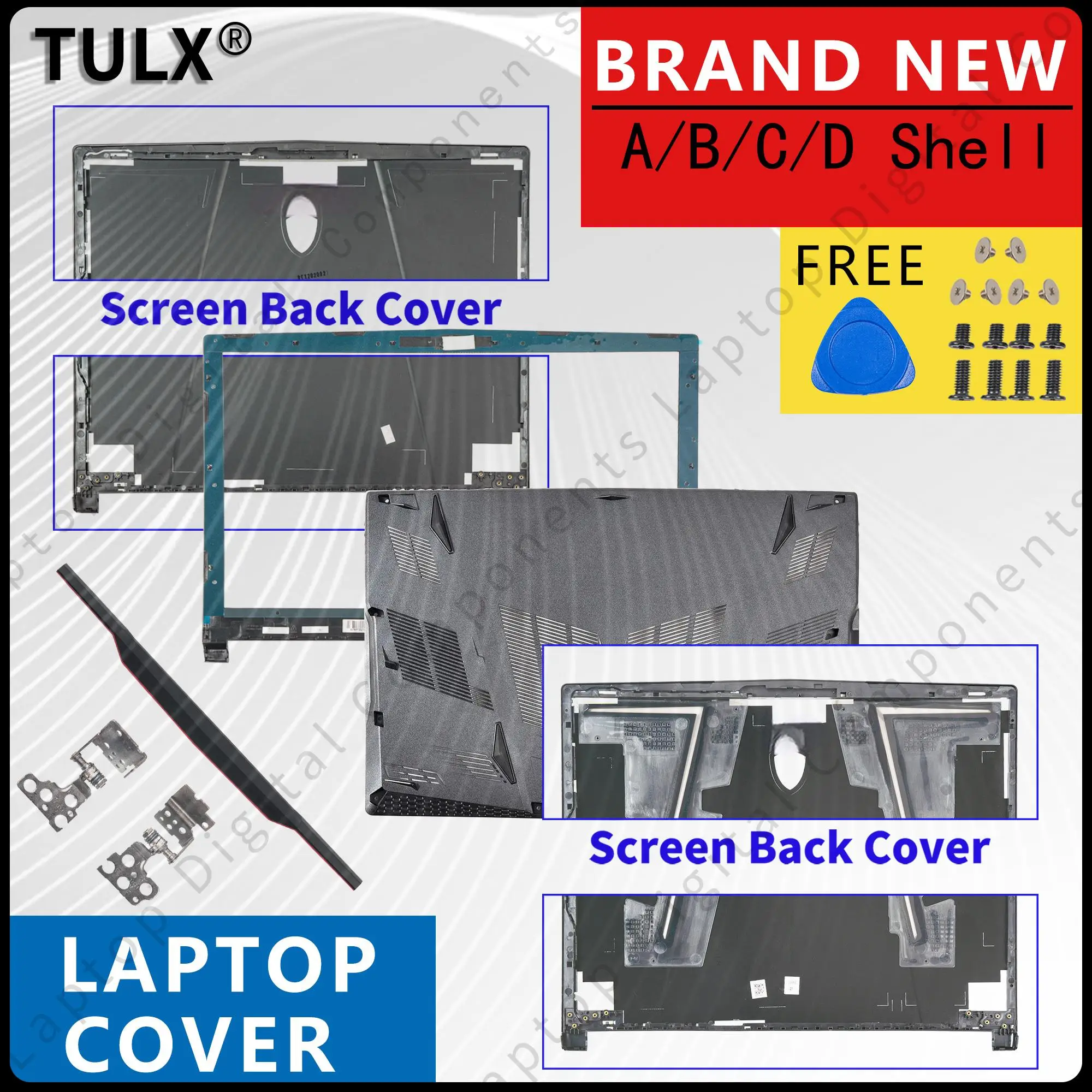 

New Cases For GE63 GE63VR MS-16P1 MS-16P5 LCD Screen Back Cover Front Bezel Lower Bottom Shell Hinges Replace Parts