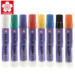 8Pcs Japan Sakura Solid Marker Industrial Pen XSC Dry Can Write on Steel Plate Water Oil Surface Multi-function Pen Permanent