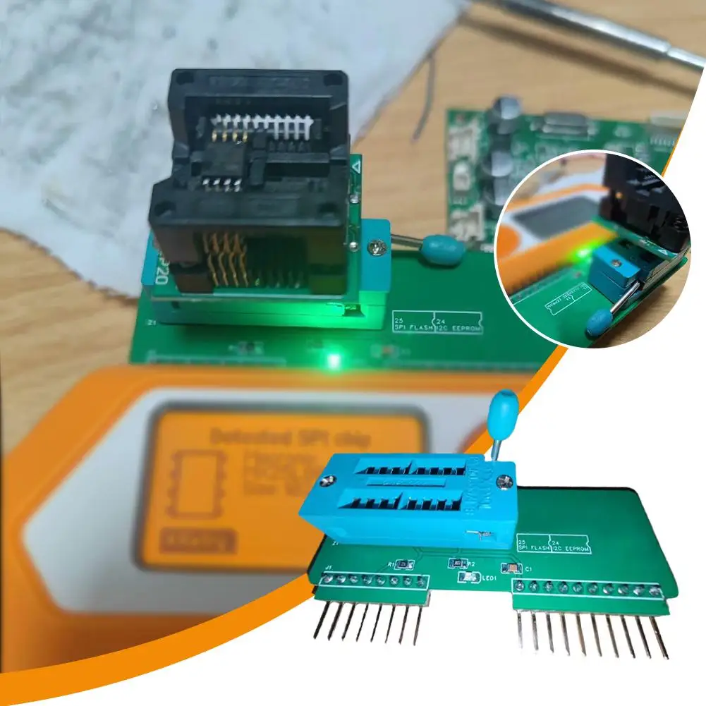 El módulo de expansión del asiento ardiente es adecuado para Flipper Zero Spl Flash sin conexión por lotes, Flash SPI quemado, EEPROM exclusivo, Interf J7H9