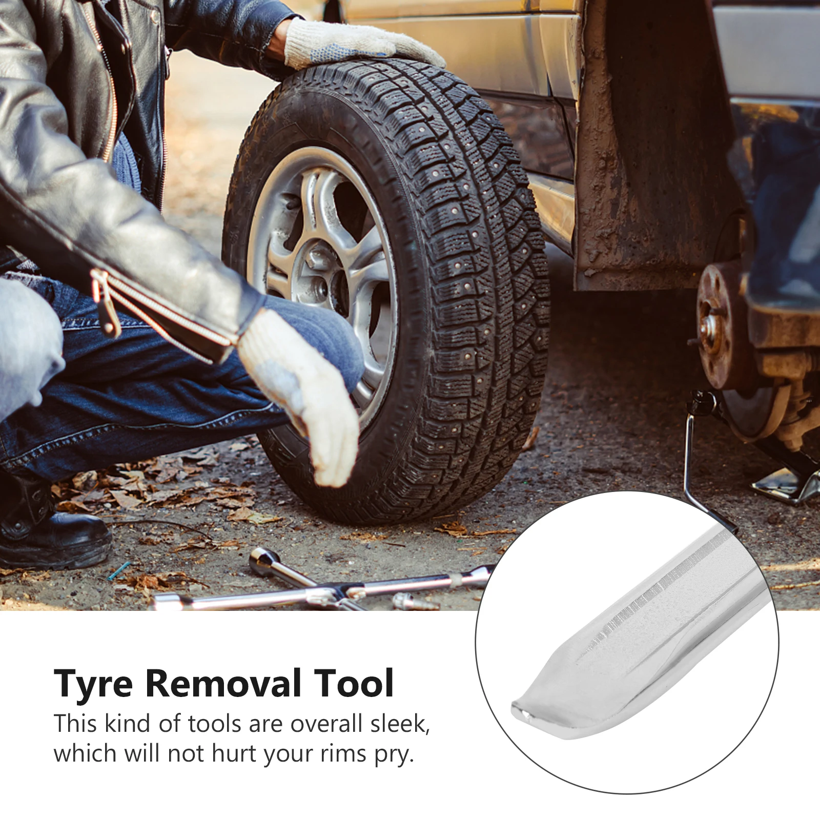 

Tire Repair Tools Tyre Changing Lever Durable Chrome Vanadium Steel Pry Bars for Tough Tires Car Maintenance Accessories