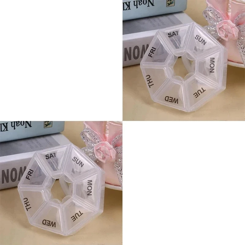 1/2Pcs Pill Case Plastic 7 Days Tablet Candy Box Portable Storage Tablet Holder Travel Organizer Pill Dispenser Container