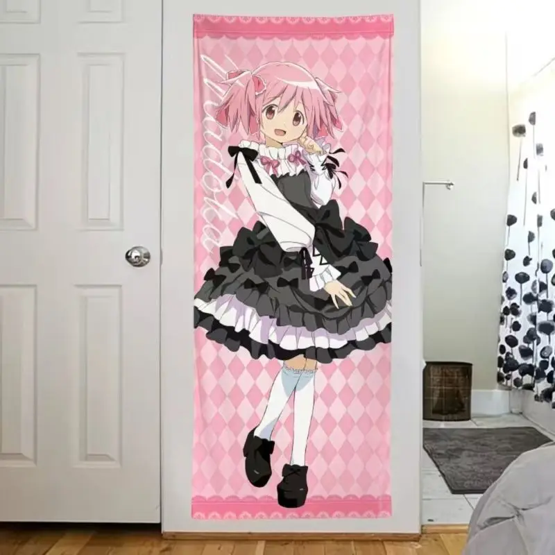 VIKAMA Japanese Sweet Anime Girl Door Curtain Tapestry Bedroom Dormitory Entrance Door Home Wall Decoration