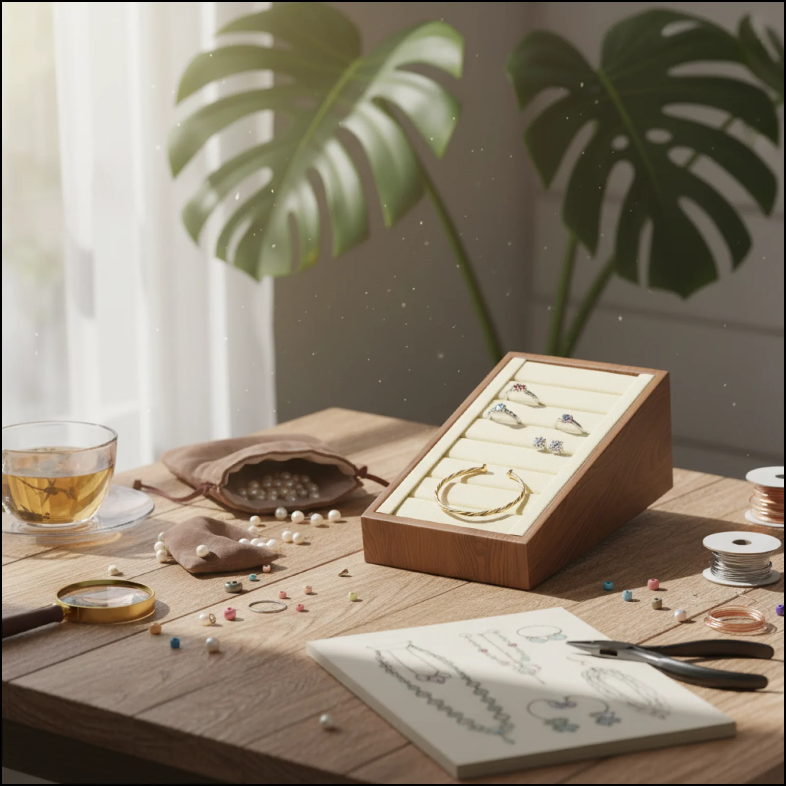 

Jewelry Display Stand Portable Multifunctional Large Capacity Organizer Bracelet Display Rack Storage Case for Bracelets Her