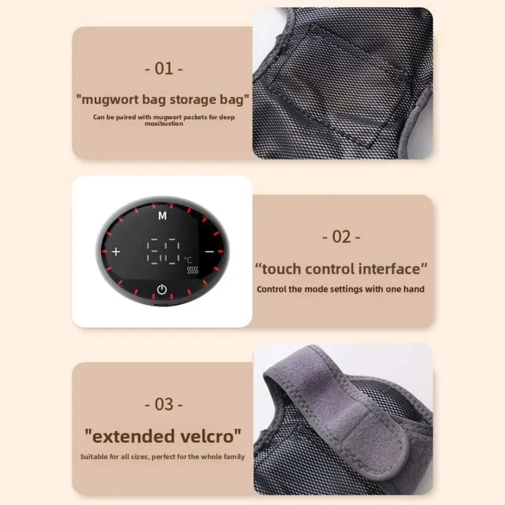 New Pain Relief Knee Massager USB Recharging Muscle Relaxation Heated Knee Pad 5 Heating Mode Heated Knee Guards Home Use