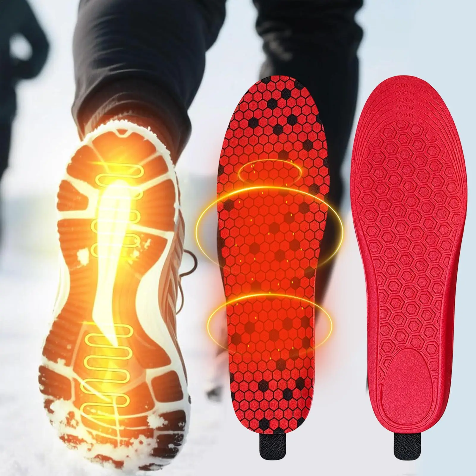 APP Control USB Rechargeable Heated Insoles Electric Battery Powered Shoe Insoles Warm Insoles For Hunting Fishing Camping