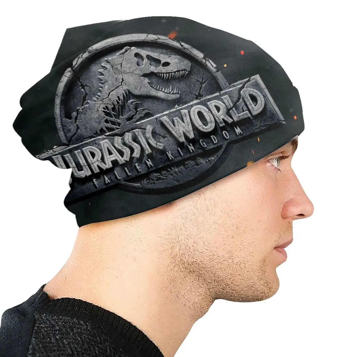 Jurassic Park Skullies bonnets casquettes pour hommes femmes unisexe en plein air hiver chaud tricot chapeau adulte dinosaure monde Bonnet chapeaux