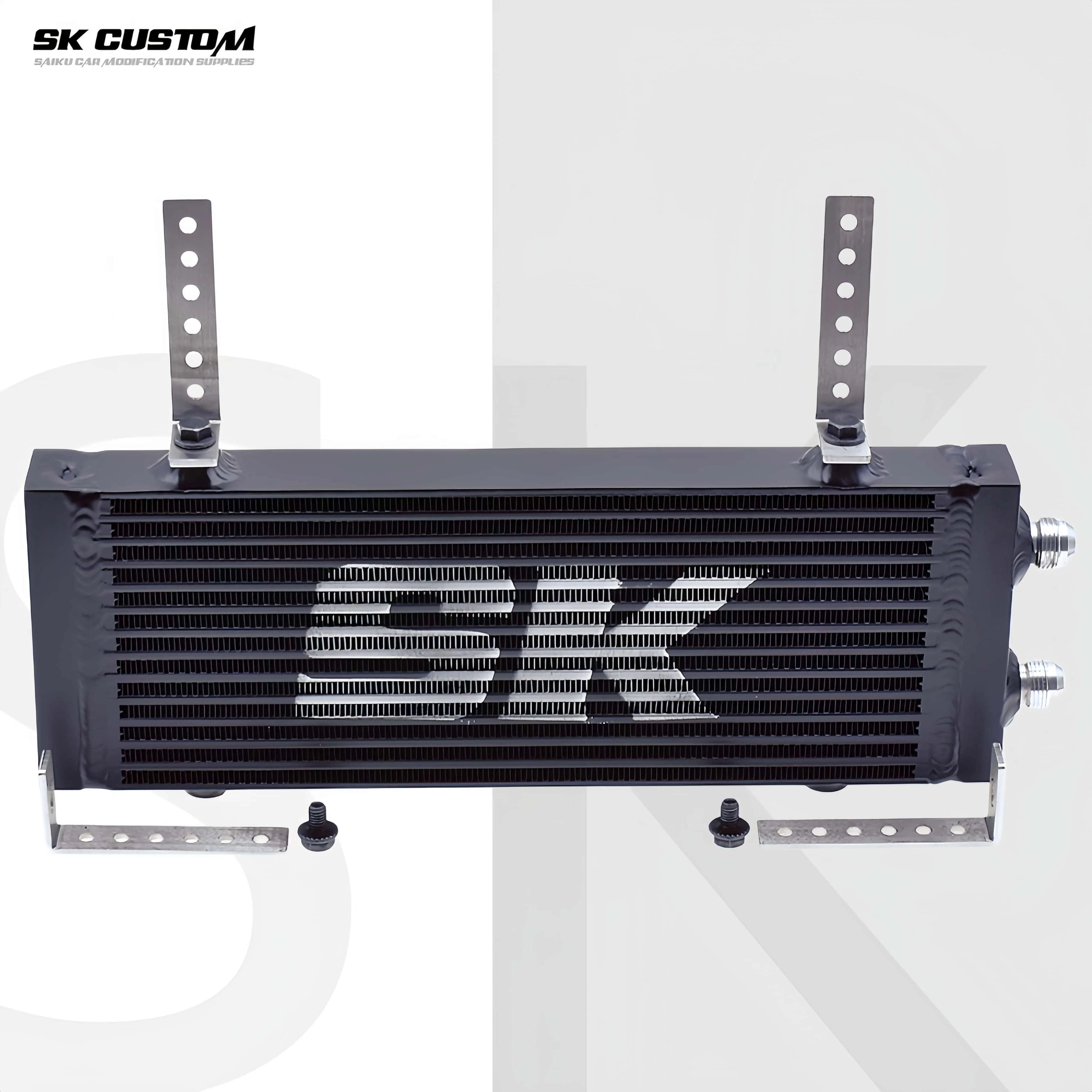 

SK CUSTOM Universal Car Modification Oil Cooler Plate Dual Pass Side Outlet AN10 Fittings Aluminum Alloy Oil Cooler Car Parts