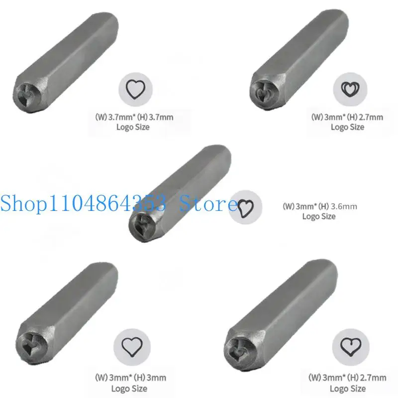 

652F модный набор из 9 прочных стальных штампов 3 мм в форме сердца, аксессуар для художественных ювелирных изделий и работы с