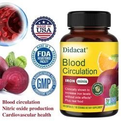 Blood Circulation Supplement - Beetroot Capsules, Nitric Oxide Production, Leg Veins, Heart, Vascular & Cardiovascular Health