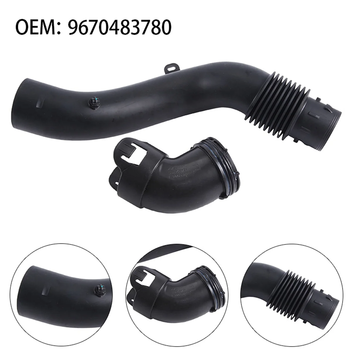 

9670483780 Car Air Filter Connecting Air Intake Pipe Intet Hose for Peugeot 308 3008 408 508 Citroen C3 C4 C5