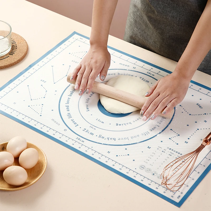 Starry Sky Silicone Baking Mat Non-slip Pizza Pies Pastry Kneading Dough Pad Non-stick Kitchen Macaron Cake Food Cooking Pan