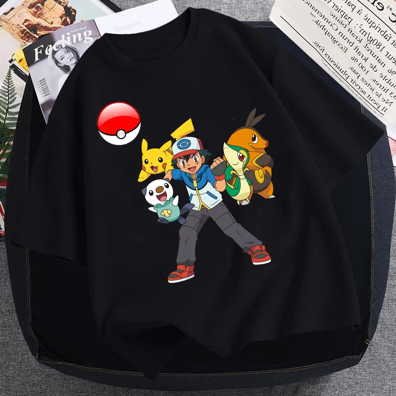 Pikuchu Pokemon T-shirt per bambini Anime Cartoon Camicia a maniche corte Ragazzi Ragazze Estate Moda Kawaii Abbigliamento Abbigliamento per bambini