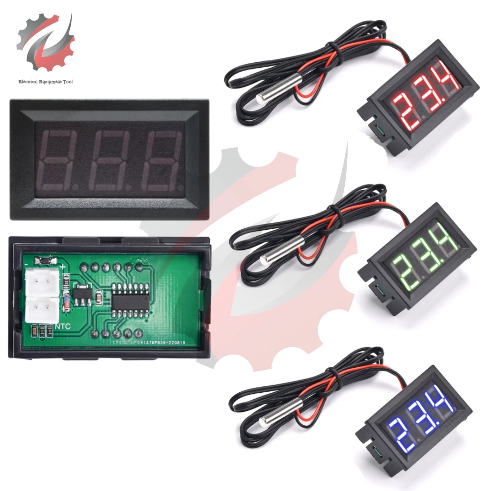 

DC4-30V Digital Temperature Sensor Meter Thermometer Hygrometer Gauge Digital Temperature Control 24V With NTC 3950 10K1% Sensor