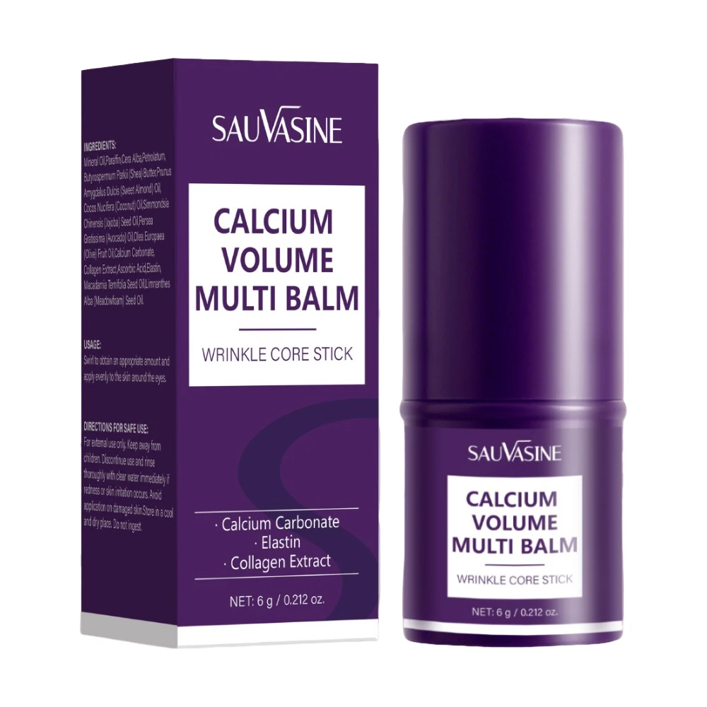 Calciumvolume multi-balsem voor het gladmaken van fijne lijntjes verstevigt en liften ooghuidstick voor unisex verheldert en hydrateert de huid