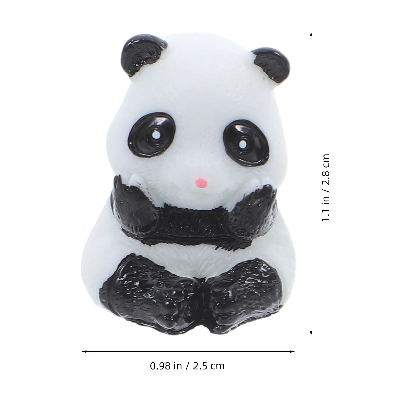 6 stuks miniatuur panda standbeeld schattige hars dier sculptuur voor tuin decor bureau taart feestartikelen miniatuur beeldjes